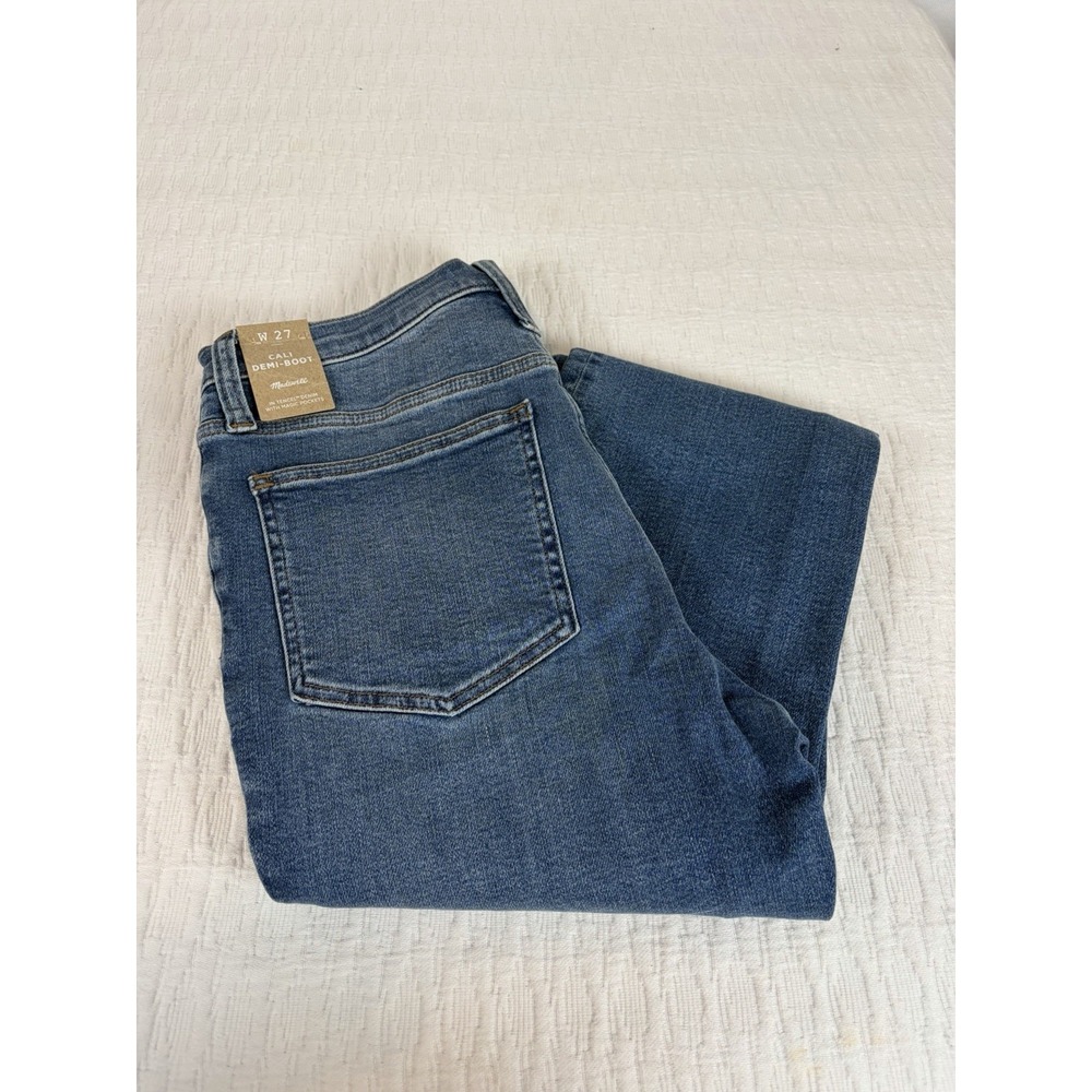 NWT!! Madewell Medium Wash Cropped Cali Demi-Boot Cut Jeans Women's Sz 27,N0553